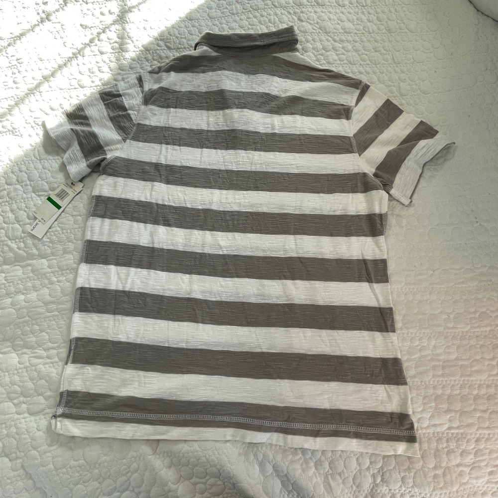 Calvin Klein Jeans Men Striped Polo Shirt Casual Short Sleeve Cotton Size‎ L - Picture 8 of 9